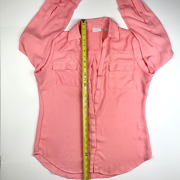NEW YORK & COMPANY Blouse, Pink, Size M - Picture 1 of 8